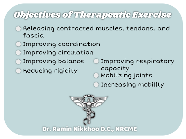 objectives of therapeutic exercise